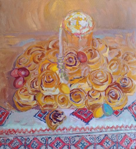 Painting «Easter still life», oil, canvas. Painter Pavlenko Leonid. Buy painting