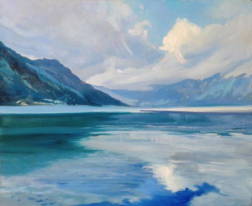 Painting « Lake Constance», oil, canvas. Painter Lashkevych Mariia. Buy painting