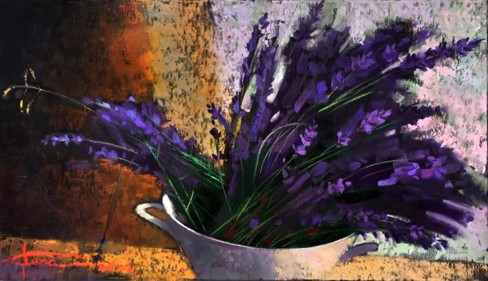 Painting «Lavender scent», oil, canvas. Painter Sachenko Olena. Buy painting