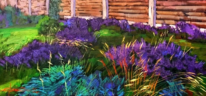 Painting «lavender evening», oil, canvas. Painter Sachenko Olena. Buy painting
