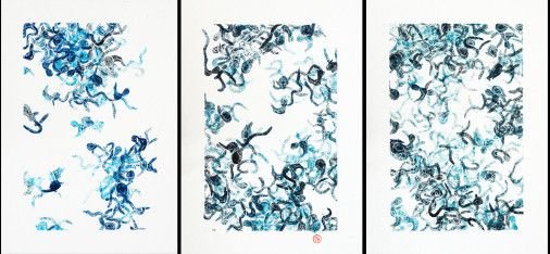 Painting «Evolution», etching, paper. Painter Levina Valentyna. Buy painting