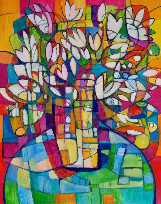 Painting «Flower imagination», oil, canvas. Painter Kolesnykova Iryna. Buy painting