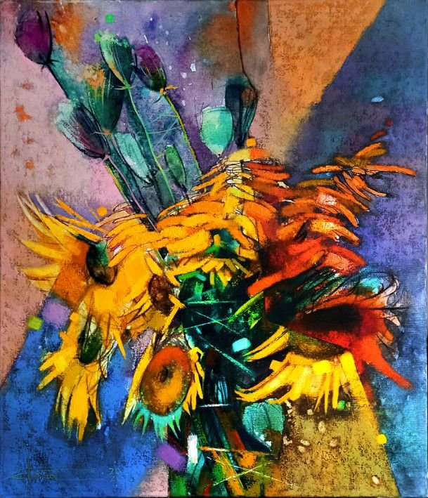 Картина «Квіти сонця», авторська, полотно. Художниця Саченко Олена. Купити картину