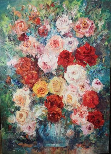 Painting «Celebration bouquet», oil, canvas. Painter Herasymenko Nataliia. Buy painting