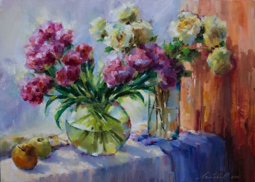 Painting «All flowers for you», oil, canvas. Painter Laptieva Olha. Buy painting