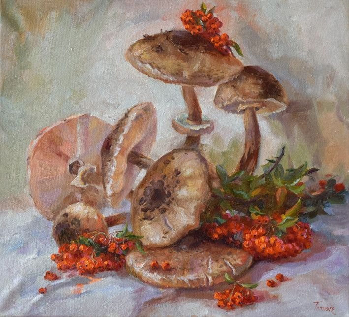 Painting «Warm autumn», oil, canvas. Painter Tomesko Yuliia. Buy painting