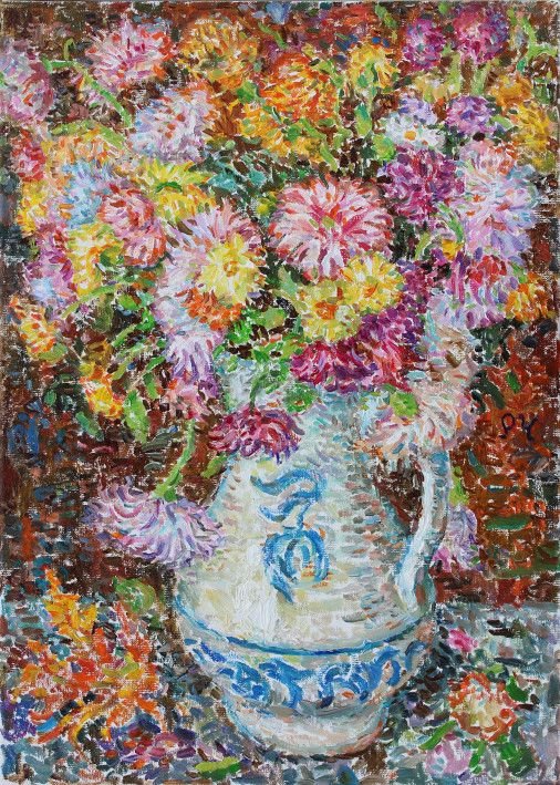 Painting «Autumn flowers», oil, canvas. Painter Chudnovsky Roman. Buy painting