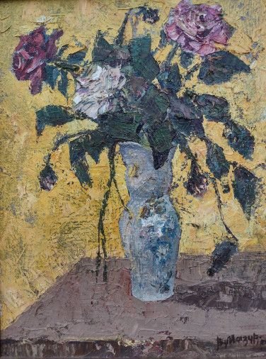 Painting «Roses», oil, canvas. Painter Mazur Volodymyr. Buy painting