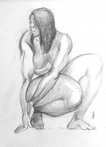 Painting «Nude 3», pencil, paper. Painter Terebylo Mykhailo. Buy painting
