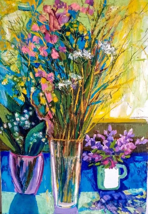 Painting «Spring bouquets», oil, canvas. Painter Kondratiuk Olena. Buy painting