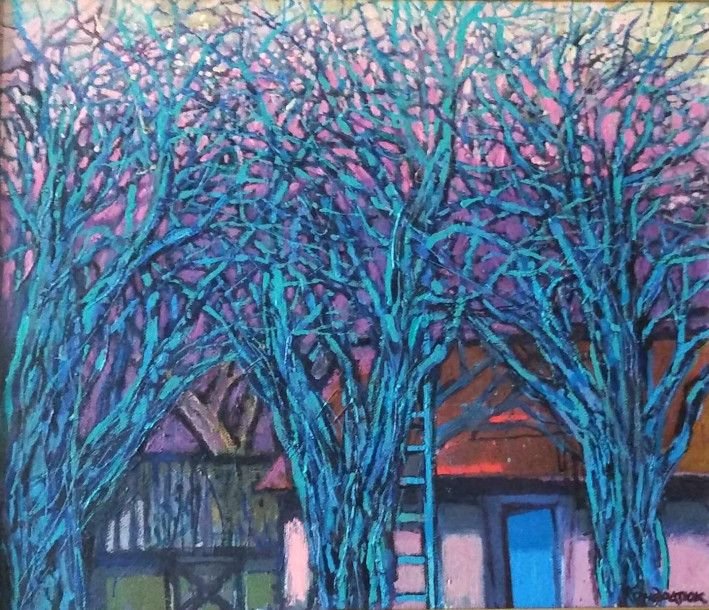 Painting «Blue evening», oil, canvas. Painter Kondratiuk Olena. Buy painting