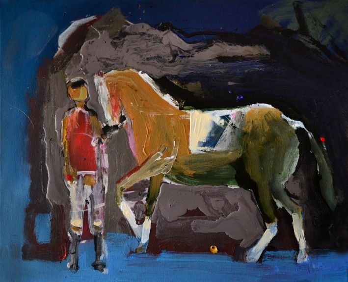Painting «Rider 3», oil, enamel, canvas. Painter Melnyk Ihor. Buy painting