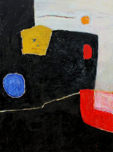Painting «Composition on black 22. Radio », oil, canvas. Painter Dekaliuk Serhii. Buy painting