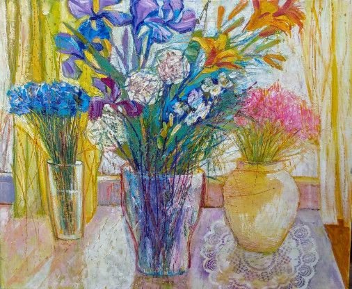Painting «Bouquets», oil, canvas. Painter Kondratiuk Olena. Buy painting