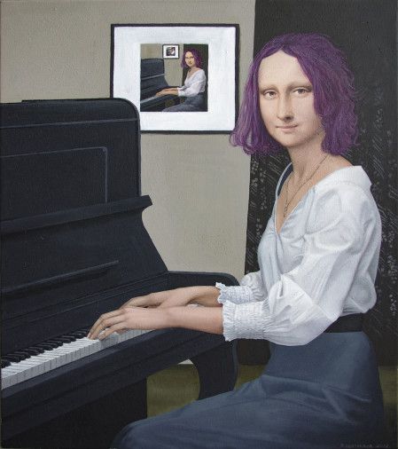 Картина «Піаністка», акрил, авторська, полотно. Художниця Багацька Наталія. Купити картину