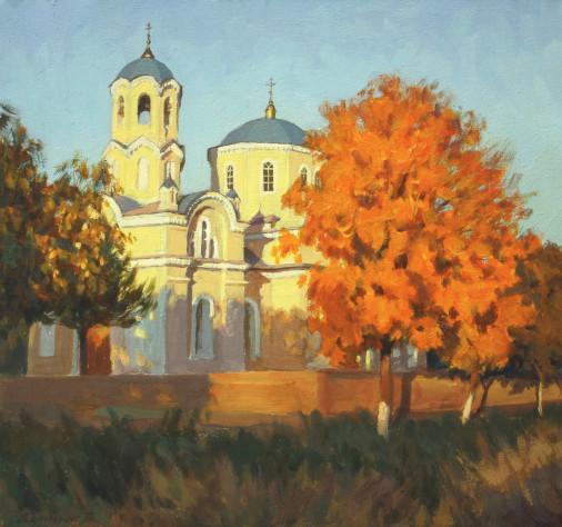 Painting «Church of the Nativity of the Virgin, Izmail», acrylic, canvas. Painter Korinok Viktor. Buy painting