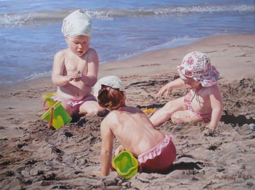Painting «Little Girls in Crimea», oil, canvas. Painter Ivanov Volodymyr. Buy painting