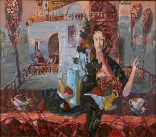 Painting «Evening poppy», oil, canvas. Painter Yakymashchenko Leonora. Buy painting