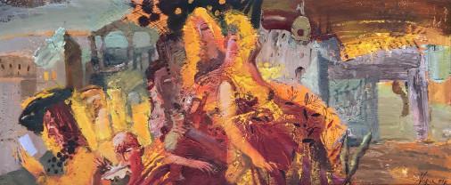 Картина «Дождь в Макондо», масло, холст. Художница Якимащенко Леонора. Купить картину