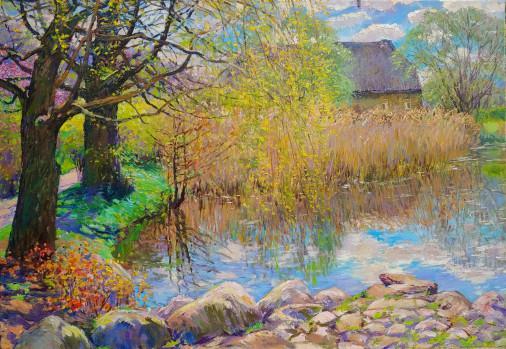Painting «Early spring. Bydgoszcz», oil, canvas. Painter Gunchenko Svіtlana. Buy painting