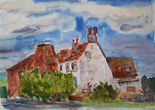 Painting «Old farm in Uckfield. England  », watercolor, paper. Painter Senchenko Tetiana. Buy painting