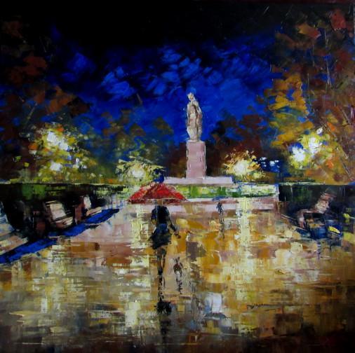 Painting «Evening. Shevchenko Park», oil, canvas. Painter Kolos Anna. Buy painting