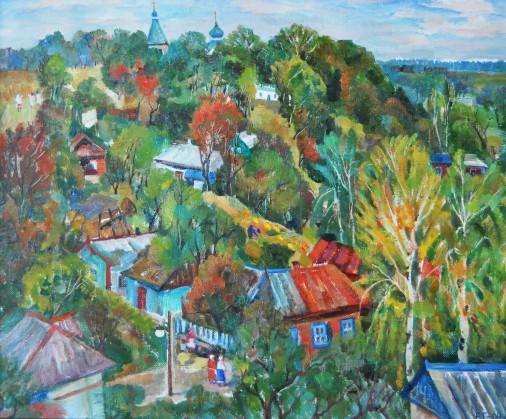 Painting «Sedniv in September», oil, canvas. Painter Kyrylenko-Barannikova Halyna. Buy painting