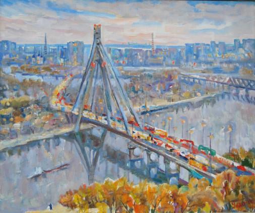 Painting «Evening on the Dnieper», oil, canvas. Painter Kyrylenko-Barannikova Halyna. Buy painting