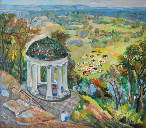 Painting «Gazebo in Sednev», oil, canvas. Painter Kyrylenko-Barannikova Halyna. Buy painting