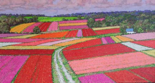 Painting «Flowering fields», acrylic, canvas. Painter Patykovskyi Serhiy. Buy painting
