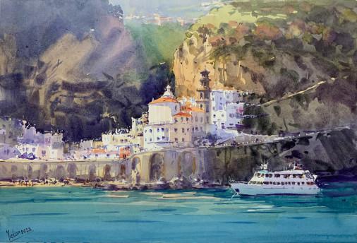 Painting «Sorrento, Italy», watercolor, paper. Painter Mykytenko Viktor. Buy painting