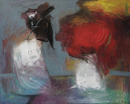 Painting «Still life with flowers», acrylic, pastel, tempera, canvas. Painter Kopeleva Olga. Buy painting