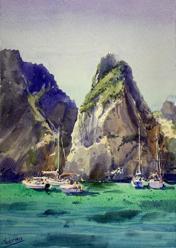 Painting «Italian landscape», watercolor, paper. Painter Mykytenko Viktor. Buy painting