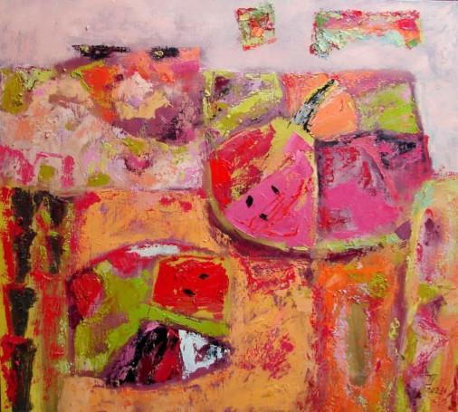 Painting «Watermelon is the taste of freedom», oil, canvas. Painter Shuliak Tetiana. Buy painting