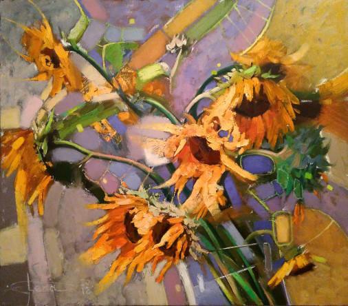 Painting «Sunflower.», oil, canvas. Painter Sachenko Olena. Buy painting
