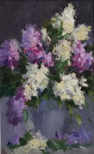 Painting «Lilac 2», oil, canvas on fibreboard. Painter Terebylo Mykhailo. Buy painting