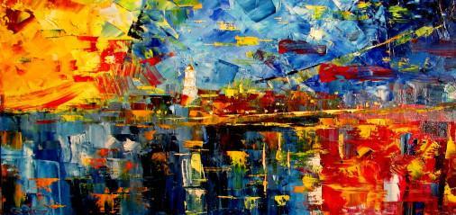 Painting «Let's save Kyiv», oil, canvas. Painter Kolos Anna. Buy painting