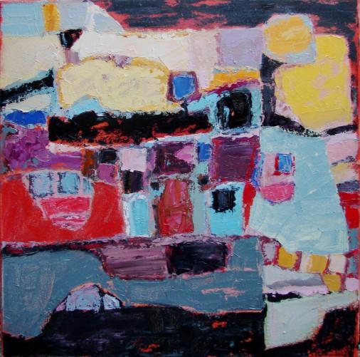 Painting «Build your own house», oil, canvas. Painter Shuliak Tetiana. Buy painting