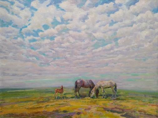 Painting «Among the wide steppe», oil, canvas. Painter Pavlenko Leonid. Buy painting