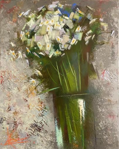 Painting «Just daisies», oil, canvas. Painter Korniienko Oksana. Buy painting