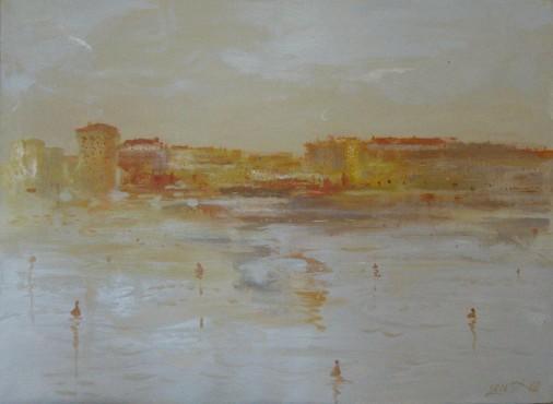 Painting «Zadar.Buoys.   », oil, canvas. Painter Lashkevych Mariia. Buy painting