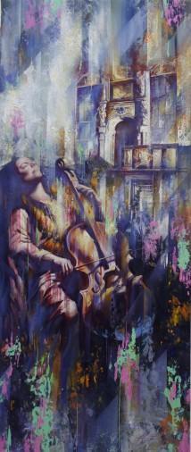 Painting «Melody of the city», oil, canvas. Painter Dobrodii Oleksandr. Buy painting