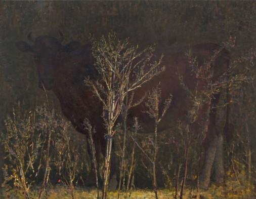 Painting «Cow», oil, canvas. Painter Hiedzievich Stanislav. Buy painting