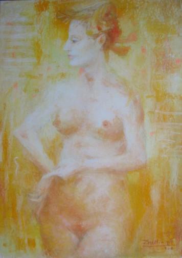 Painting «NU.  2-2», oil, pastel, canvas, cardboard, mixed media. Painter Zheltonogov Oleksii. Buy painting