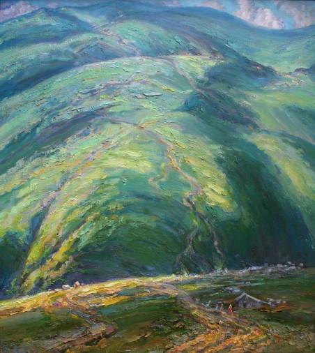 Картина «Високо в горах», олійні фарби, полотно. Художник Павленко Леонід. Купити картину