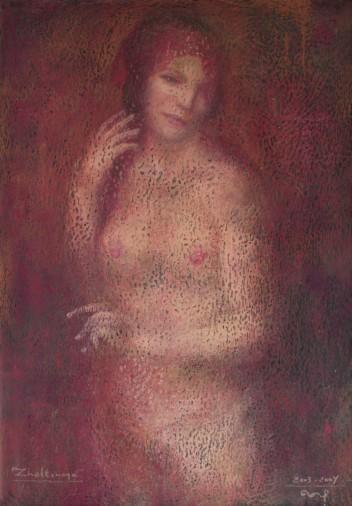 Painting «NU. The girl», oil, pastel, paper. Painter Zheltonogov Oleksii. Buy painting