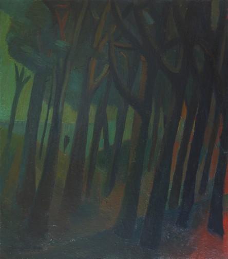 Painting «Stages of painting. Black trees 285x80», oil, canvas. Painter Zheltonogov Oleksii. Buy painting