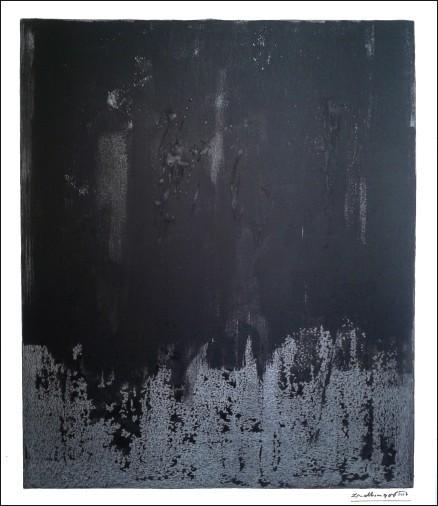 Painting «Black and silver 4», oil, acrylic, mixed media, pastel, paper. Painter Zheltonogov Oleksii. Buy painting
