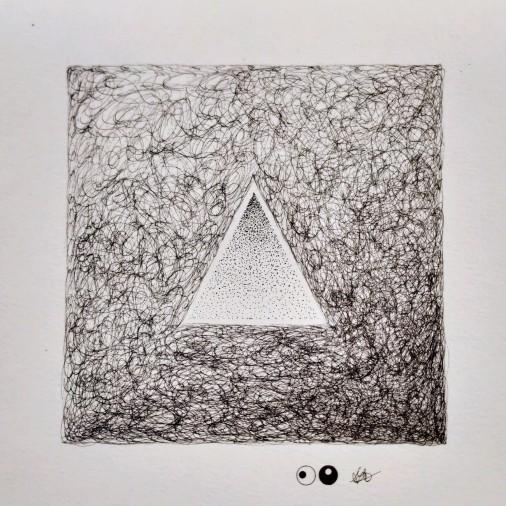 Painting «Geometric minimalism - Triangle», marker and felt-tip pen, ballpoint pen, paper. Painter Kurochka Mykhailo. Buy painting