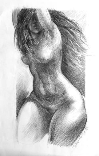 Рисунки карандашом голых женщин (47 фото)